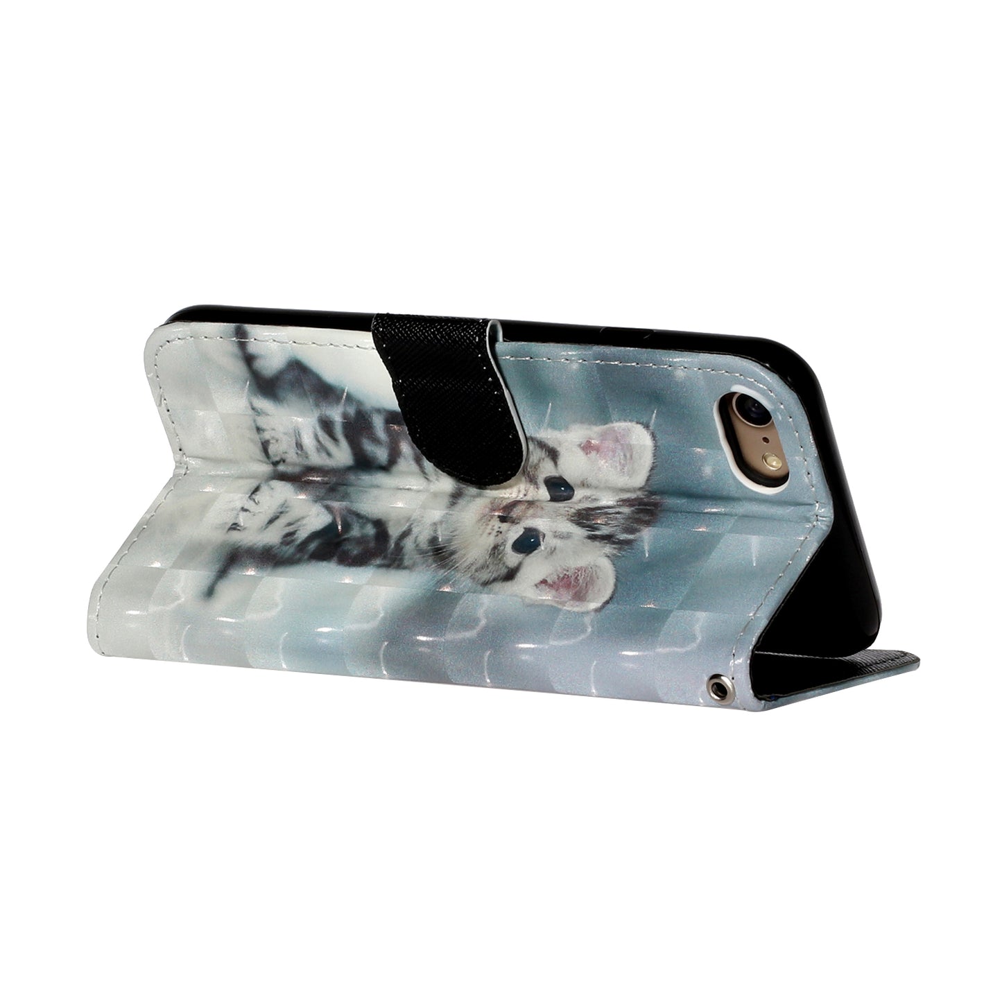 Light Spot Decor Pattern Printing Wallet Stand Flip Leather Case for iPhone 7/8/SE (2020)/SE (2022)