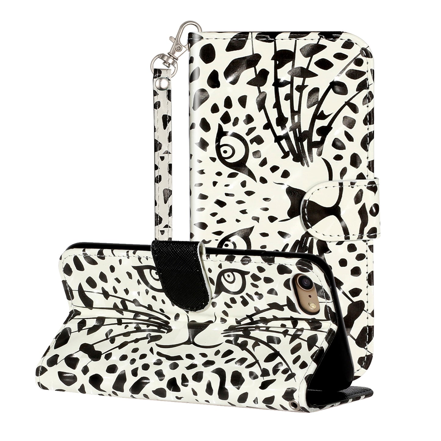 Light Spot Decor Pattern Printing Wallet Stand Flip Leather Case for iPhone 7/8/SE (2020)/SE (2022)
