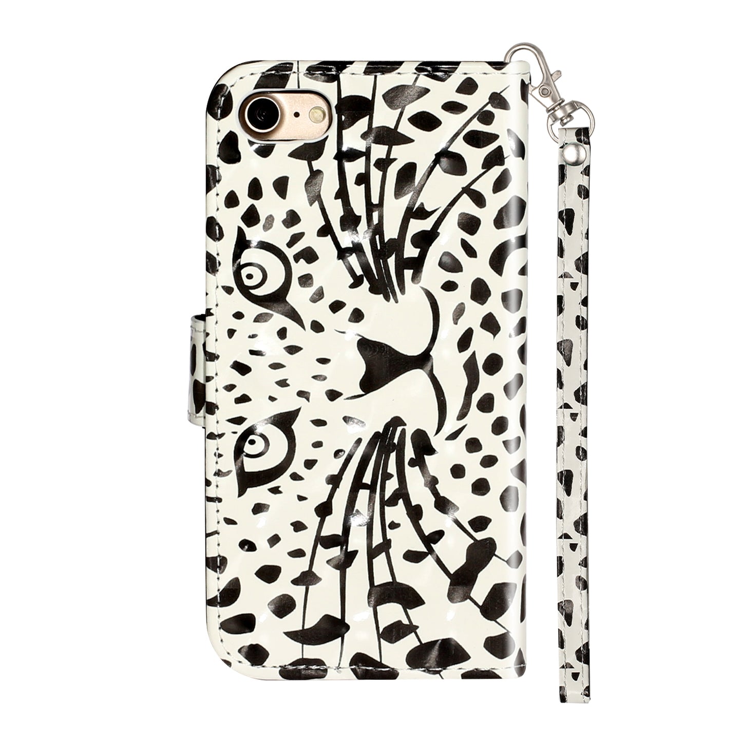 Light Spot Decor Pattern Printing Wallet Stand Flip Leather Case for iPhone 7/8/SE (2020)/SE (2022)