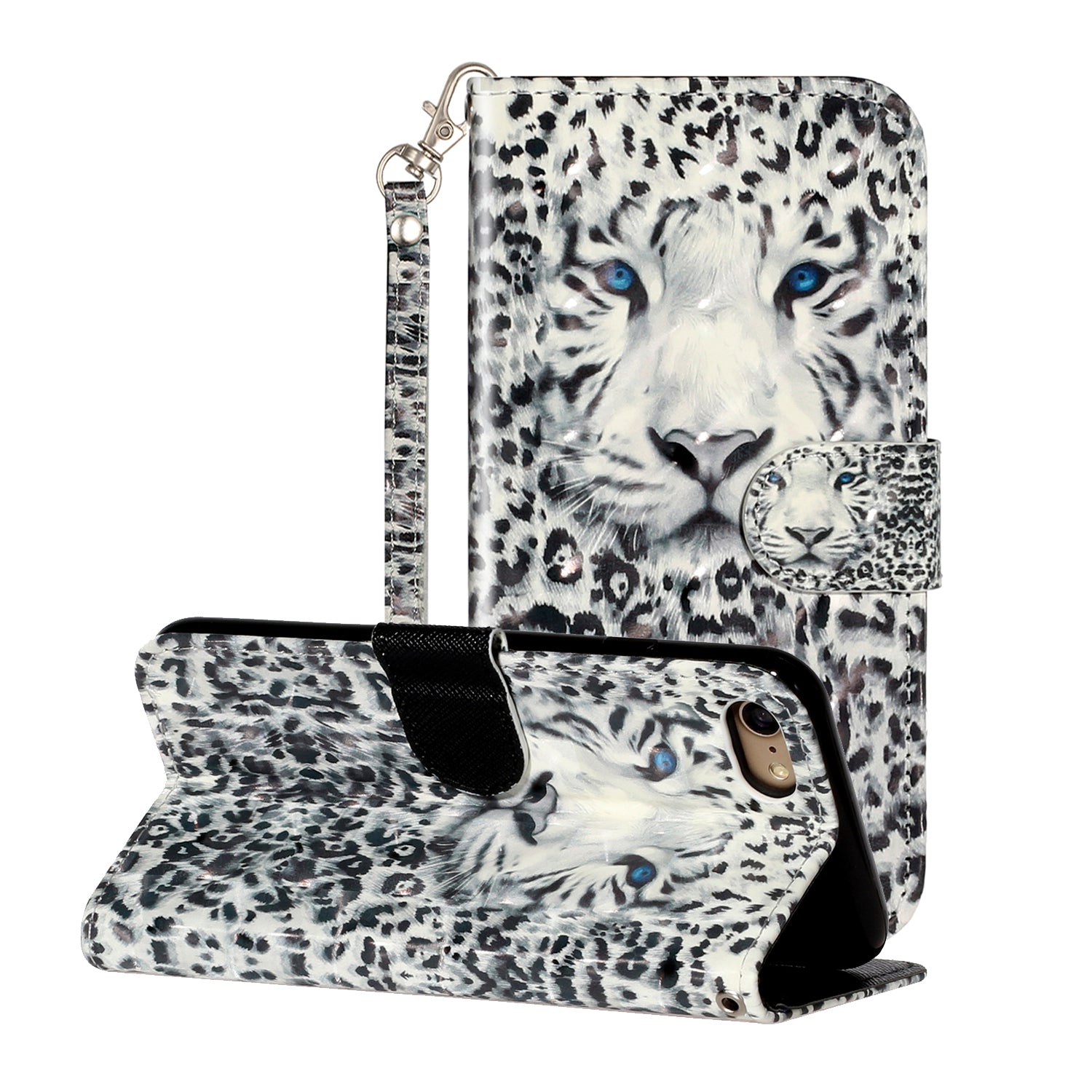 Light Spot Decor Pattern Printing Wallet Stand Flip Leather Case for iPhone 7/8/SE (2020)/SE (2022)