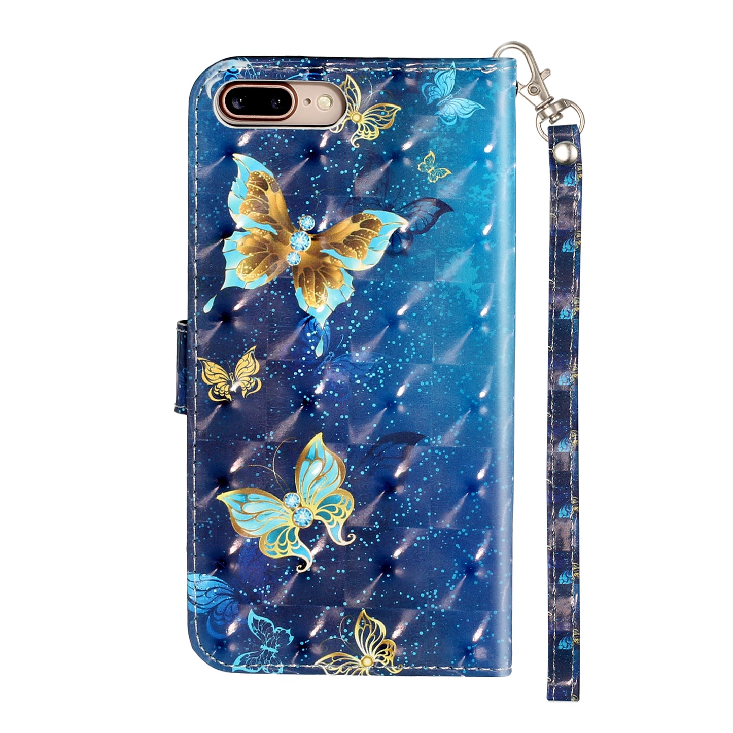 Light Spot Decor Pattern Printing Wallet Stand Leather Cover for iPhone 7 Plus/8 Plus 5.5 inch