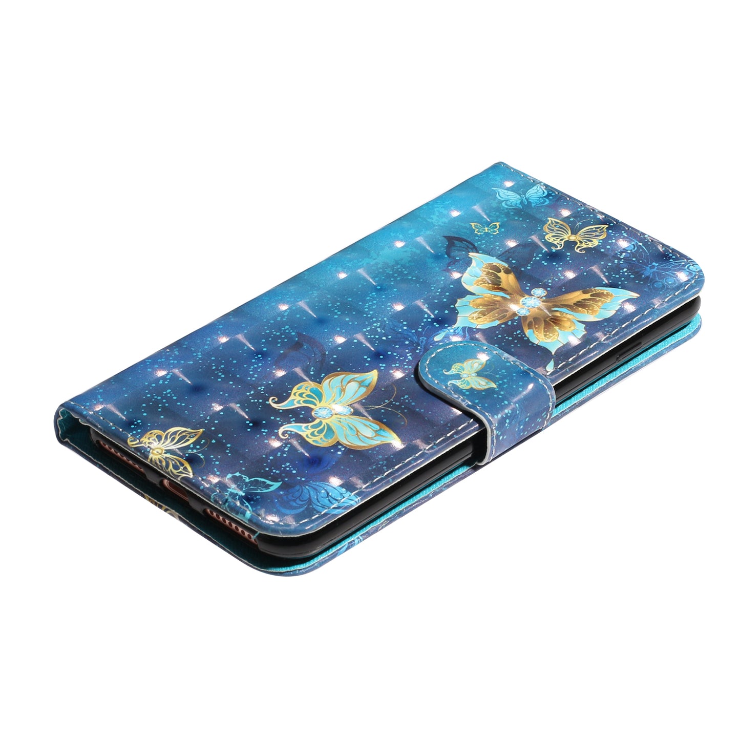 Light Spot Decor Pattern Printing Wallet Stand Leather Cover for iPhone 7 Plus/8 Plus 5.5 inch
