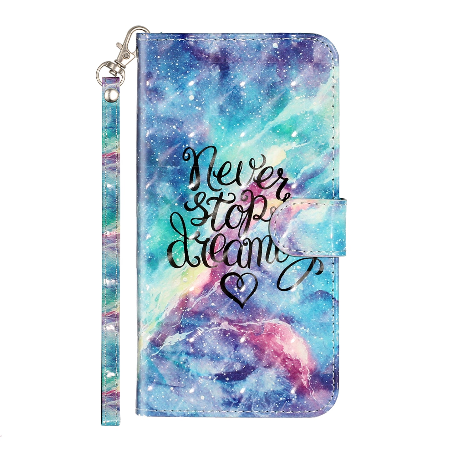 Light Spot Decor Pattern Printing Wallet Stand Leather Cover for iPhone 7 Plus/8 Plus 5.5 inch