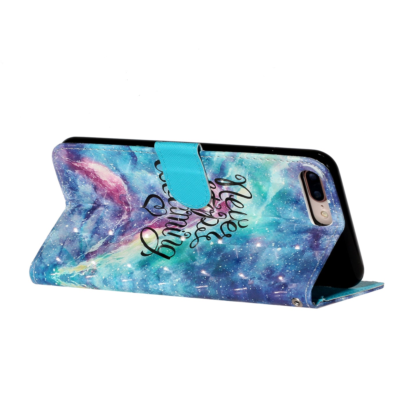 Light Spot Decor Pattern Printing Wallet Stand Leather Cover for iPhone 7 Plus/8 Plus 5.5 inch