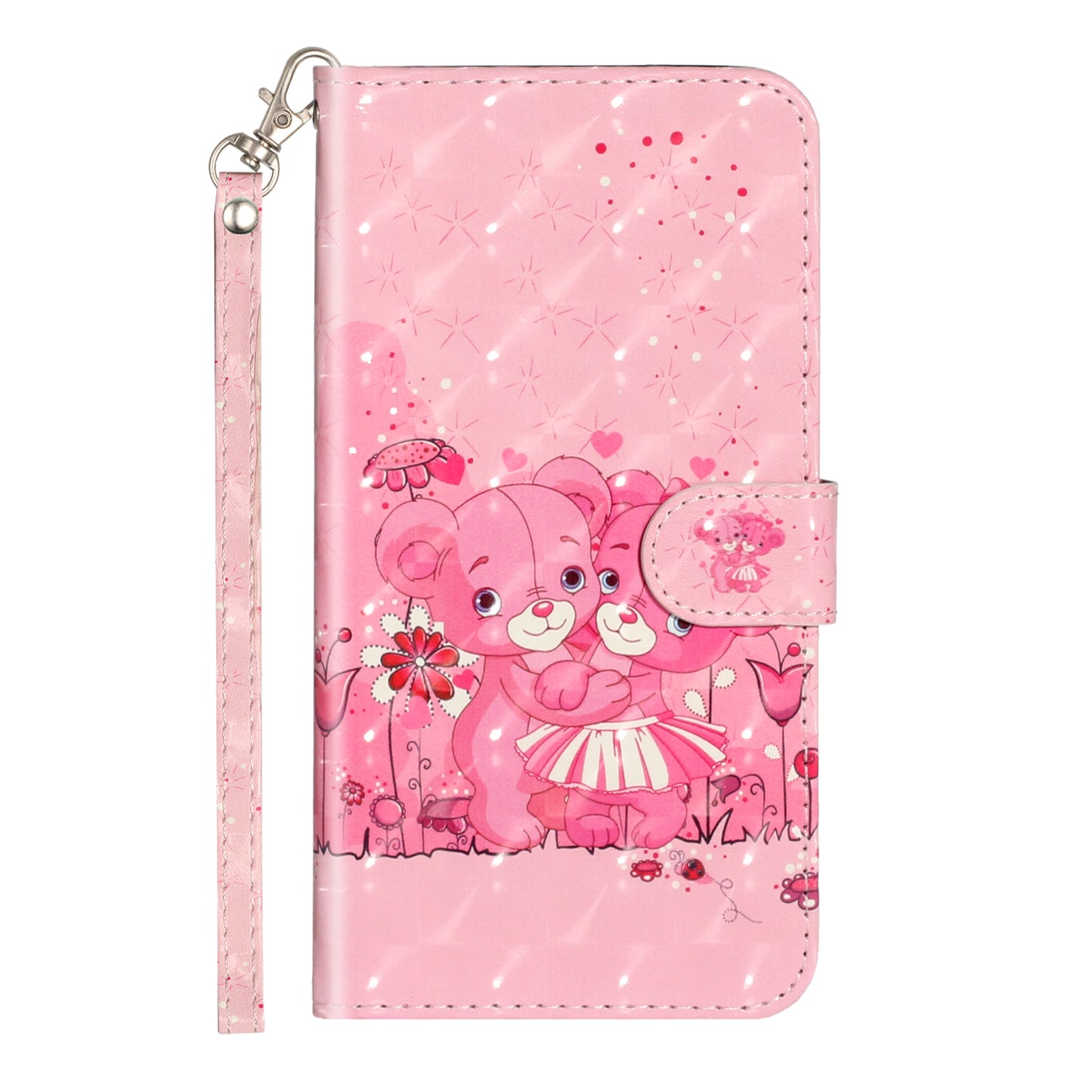 Light Spot Decor Pattern Printing Wallet Stand Leather Cover for iPhone 7 Plus/8 Plus 5.5 inch
