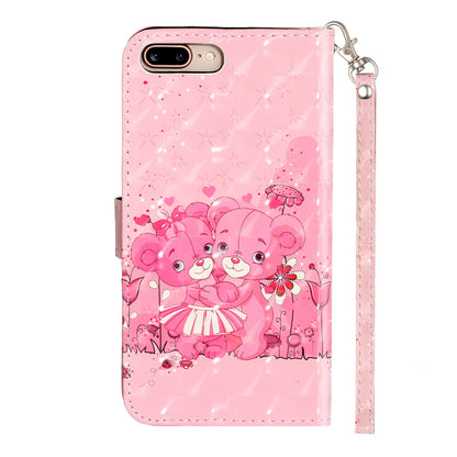 Light Spot Decor Pattern Printing Wallet Stand Leather Cover for iPhone 7 Plus/8 Plus 5.5 inch