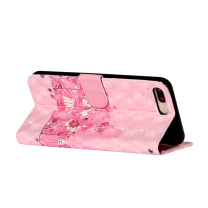 Light Spot Decor Pattern Printing Wallet Stand Leather Cover for iPhone 7 Plus/8 Plus 5.5 inch