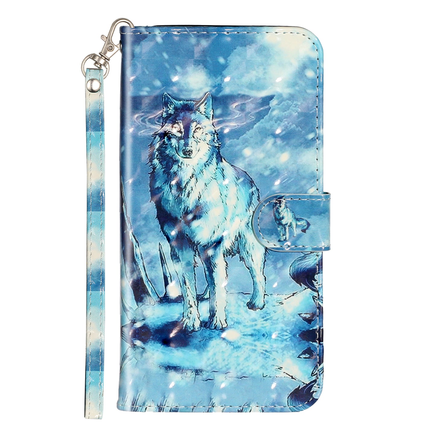 Light Spot Decor Pattern Printing Wallet Stand Leather Cover for iPhone 7 Plus/8 Plus 5.5 inch