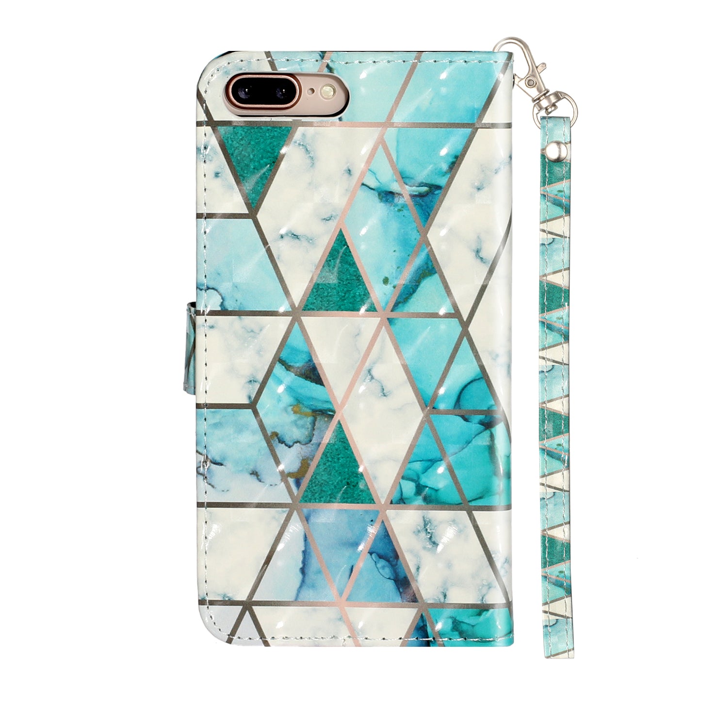 Light Spot Decor Pattern Printing Wallet Stand Leather Cover for iPhone 7 Plus/8 Plus 5.5 inch