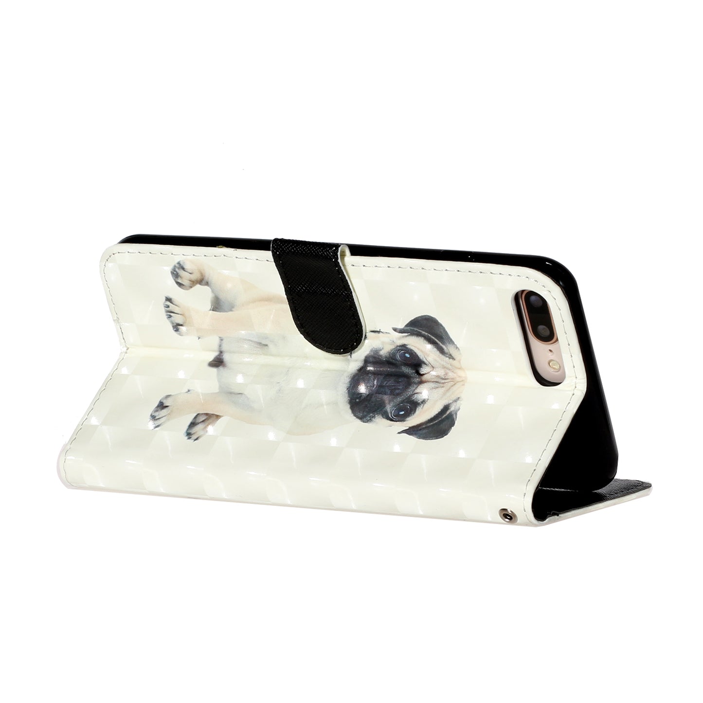 Light Spot Decor Pattern Printing Wallet Stand Leather Cover for iPhone 7 Plus/8 Plus 5.5 inch