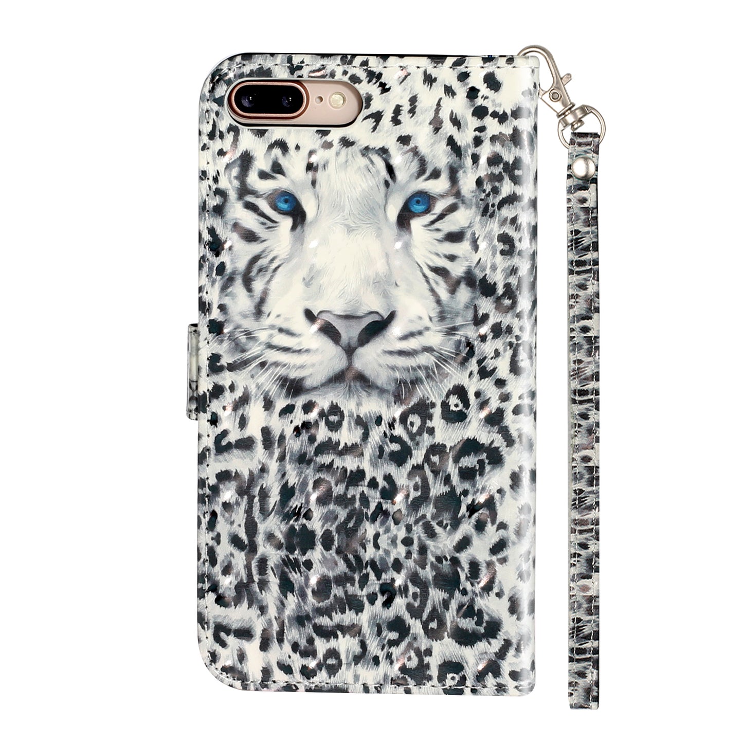 Light Spot Decor Pattern Printing Wallet Stand Leather Cover for iPhone 7 Plus/8 Plus 5.5 inch
