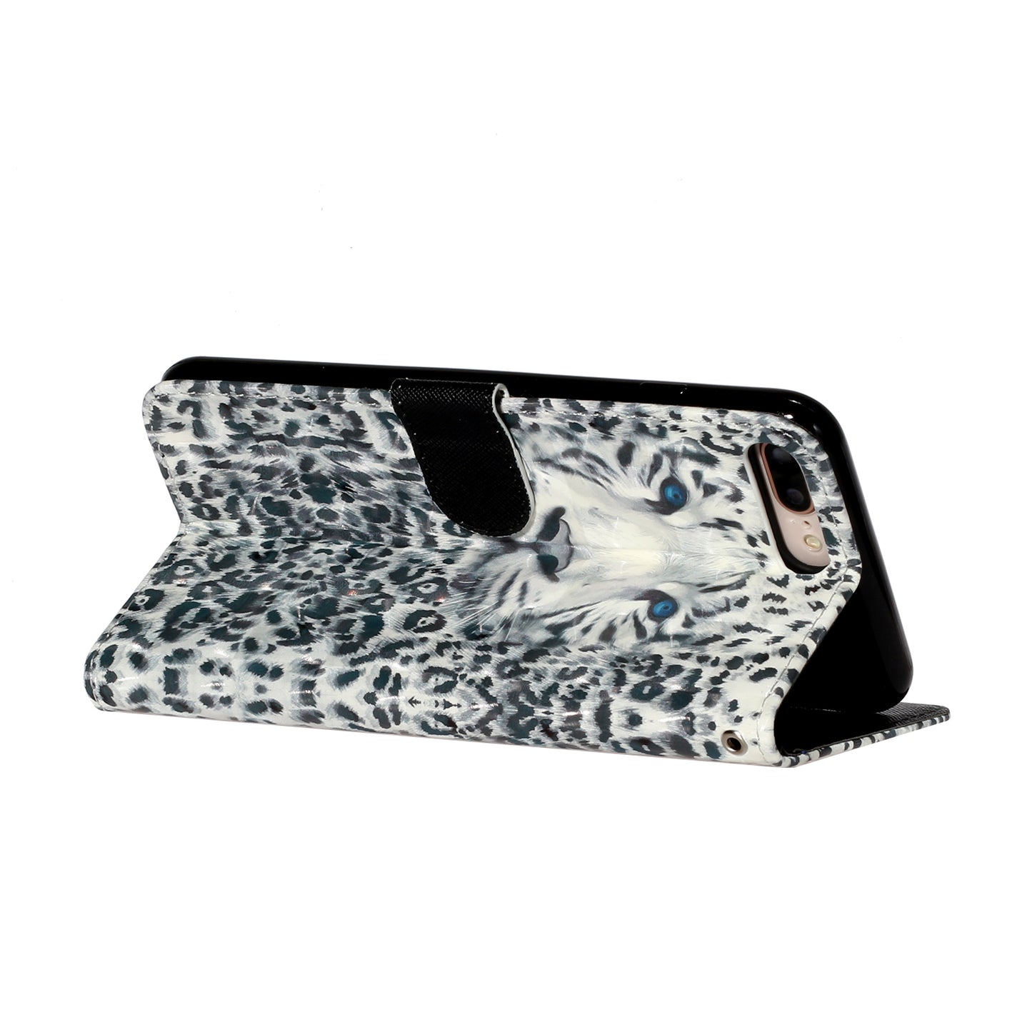 Light Spot Decor Pattern Printing Wallet Stand Leather Cover for iPhone 7 Plus/8 Plus 5.5 inch
