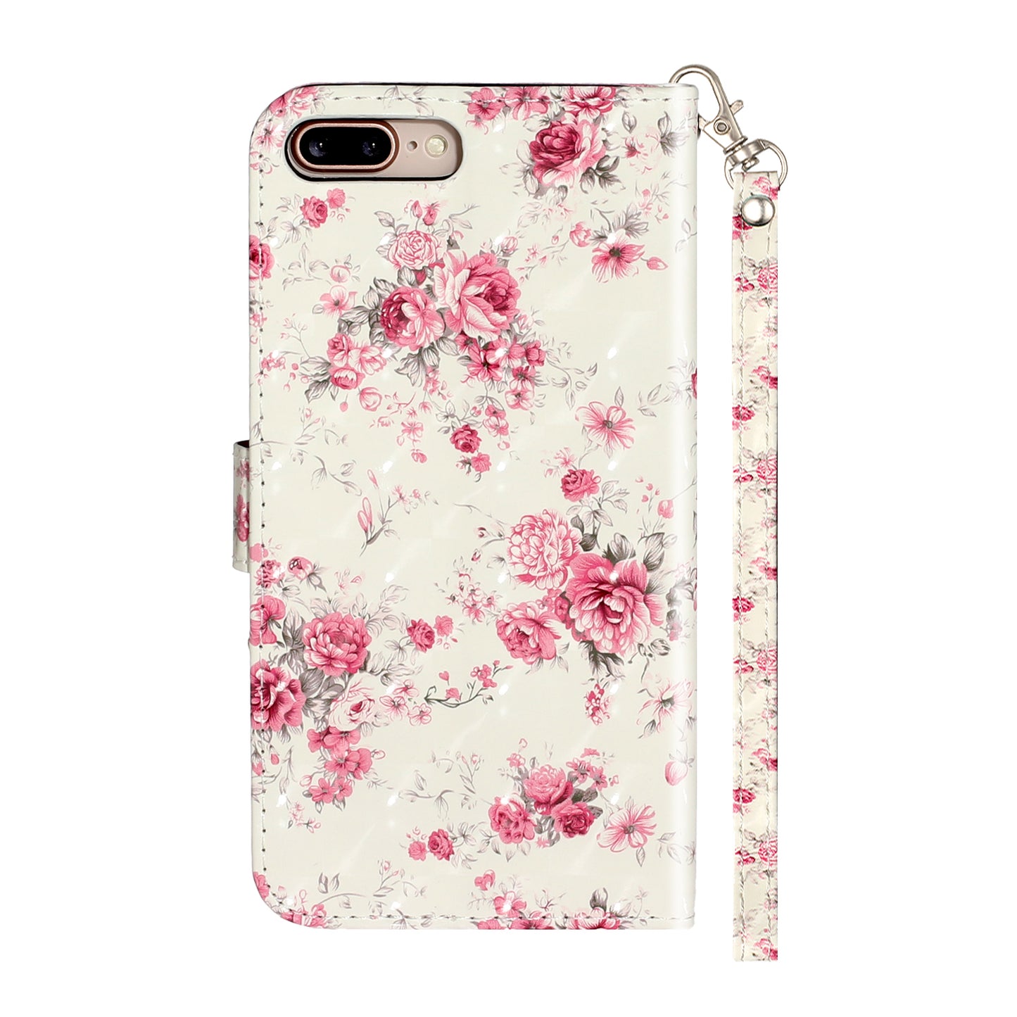 Light Spot Decor Pattern Printing Wallet Stand Leather Cover for iPhone 7 Plus/8 Plus 5.5 inch