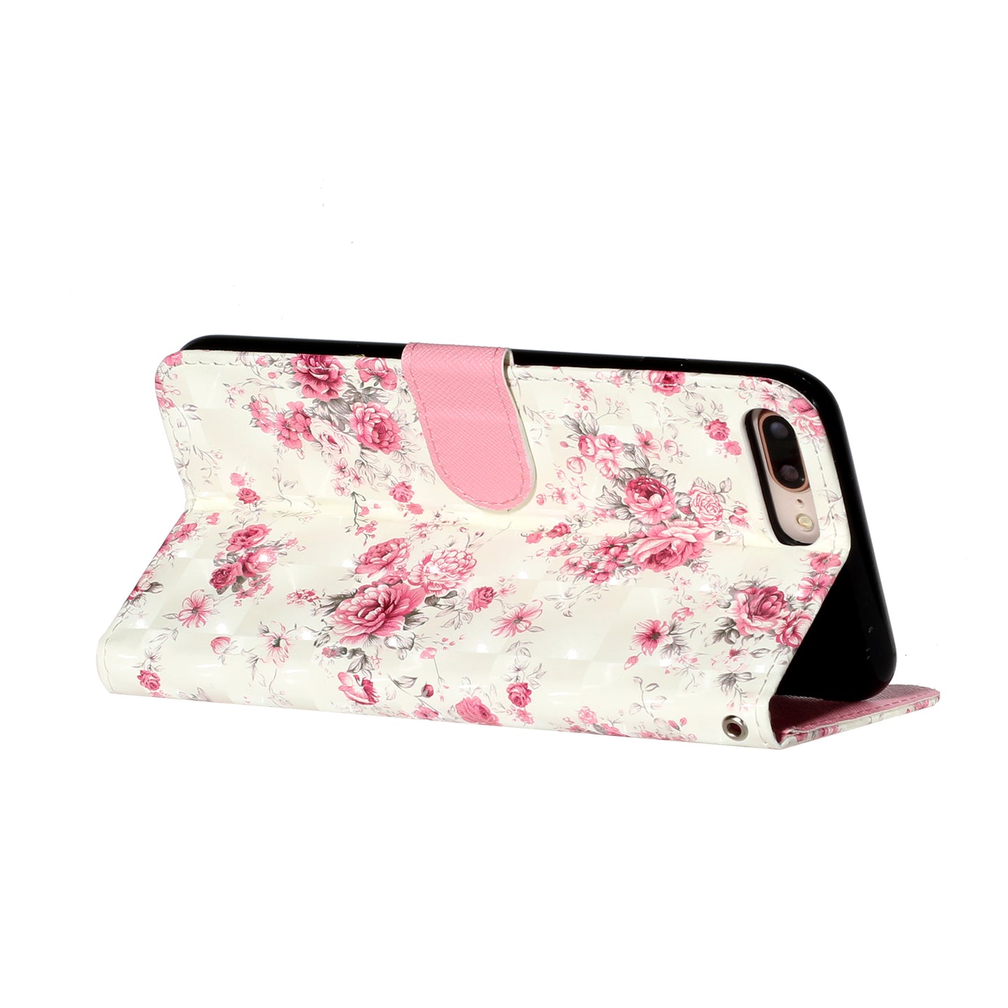 Light Spot Decor Pattern Printing Wallet Stand Leather Cover for iPhone 7 Plus/8 Plus 5.5 inch