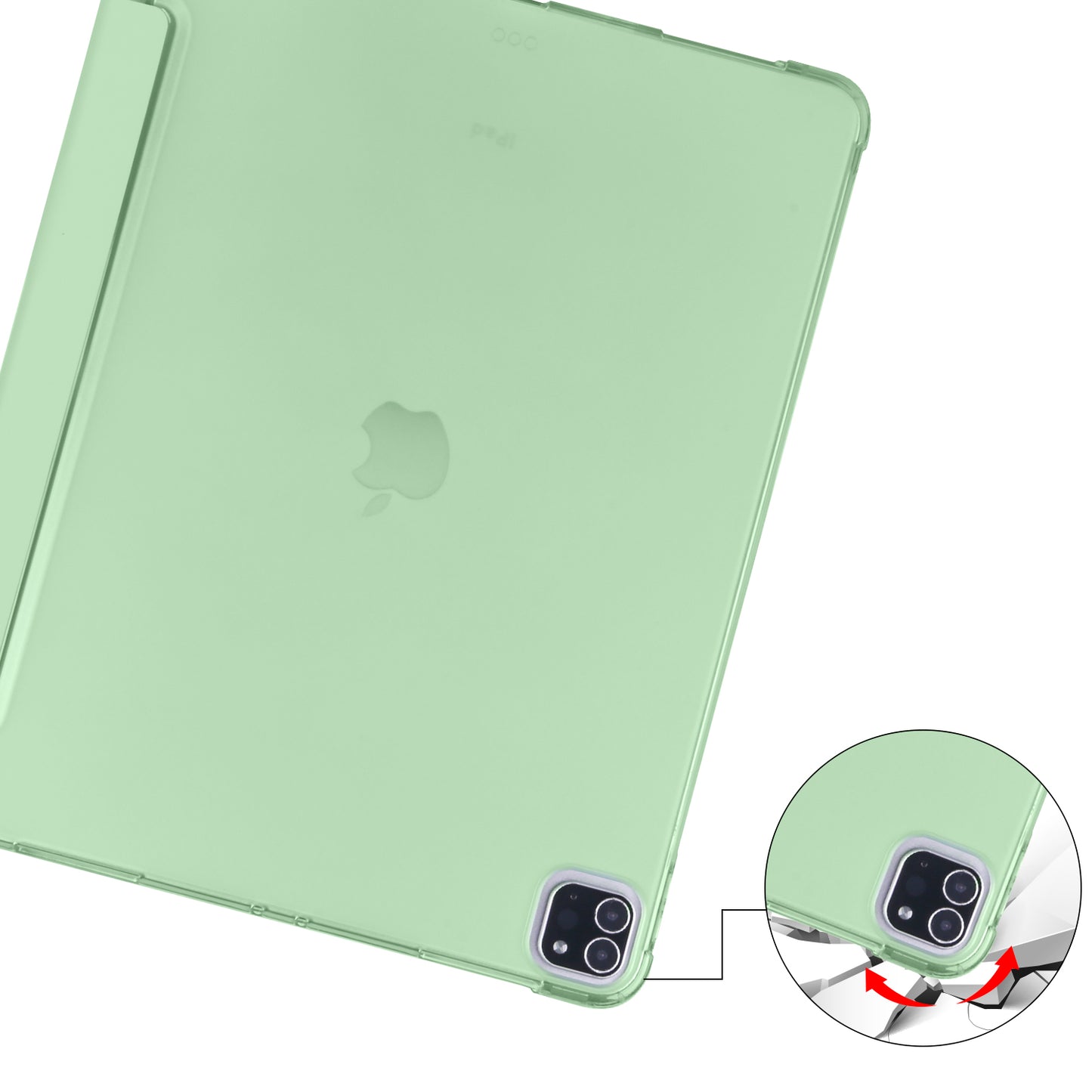 Tri-fold Stand Leather Smart Cover with Pen Slot for iPad Pro 11-inch (2020)/(2018)