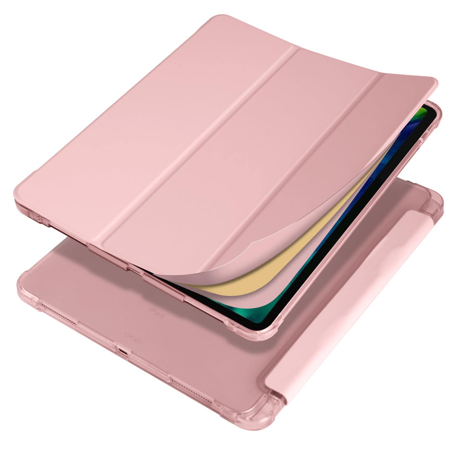 Tri-fold Stand Leather Smart Cover with Pen Slot for iPad Pro 11-inch (2020)/(2018)