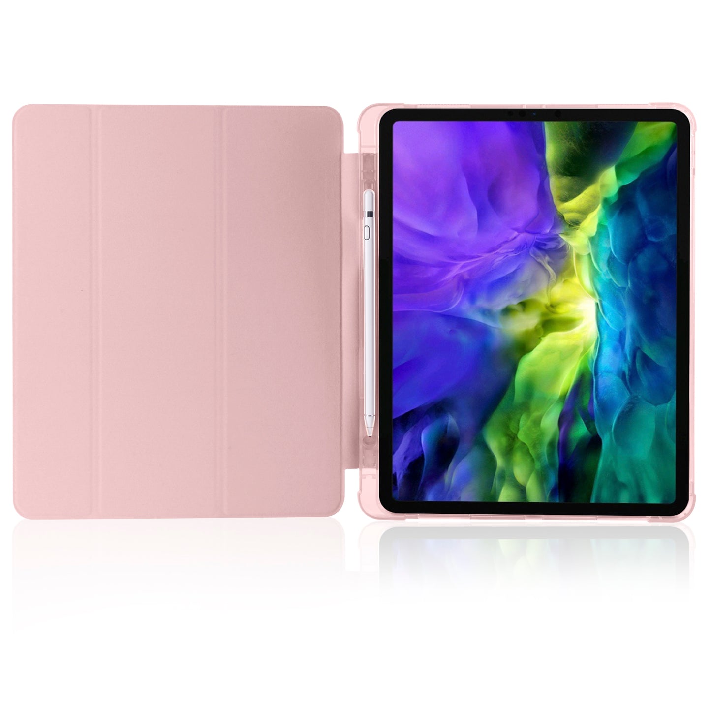 Tri-fold Stand Leather Smart Cover with Pen Slot for iPad Pro 11-inch (2020)/(2018)