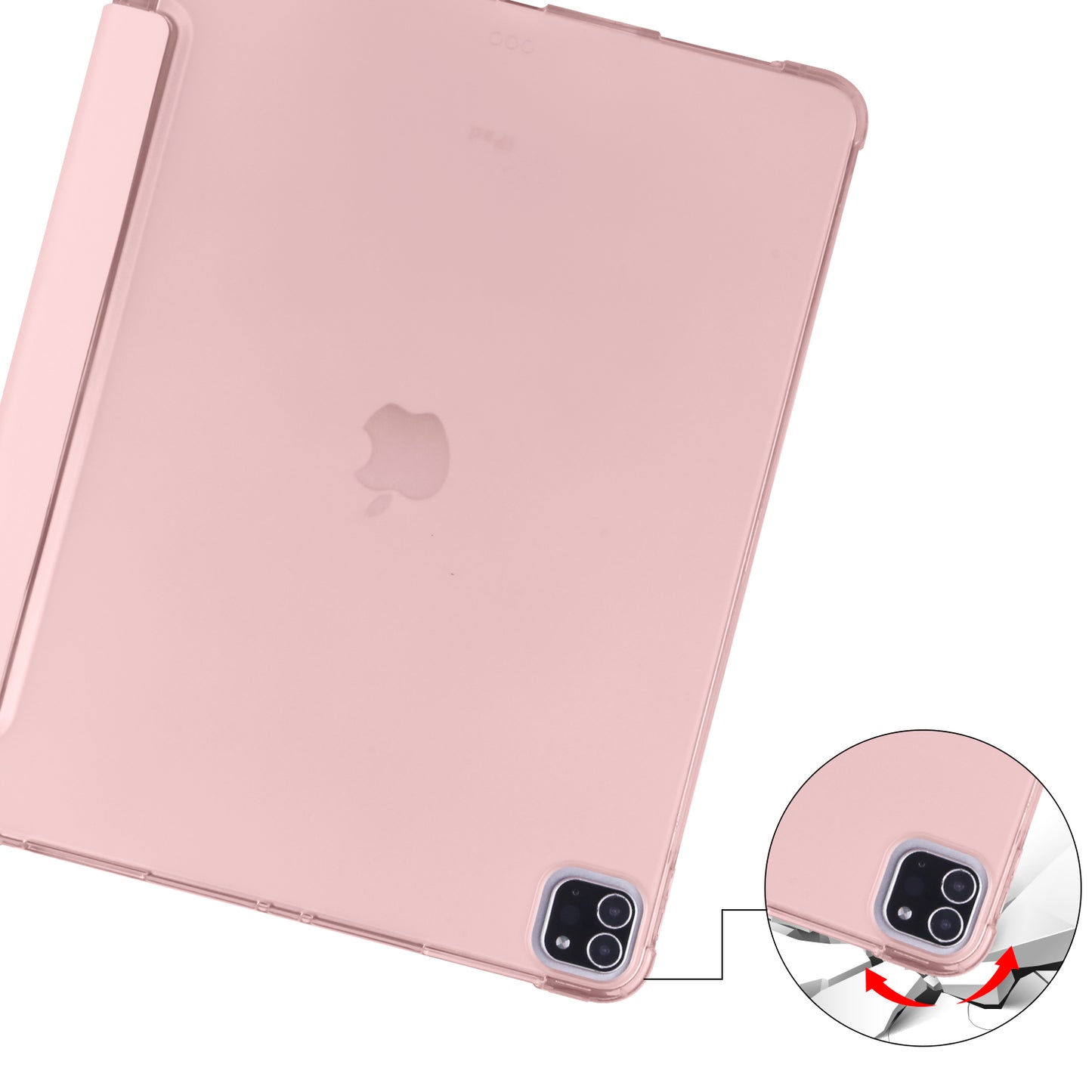 Tri-fold Stand Leather Smart Cover with Pen Slot for iPad Pro 11-inch (2020)/(2018)