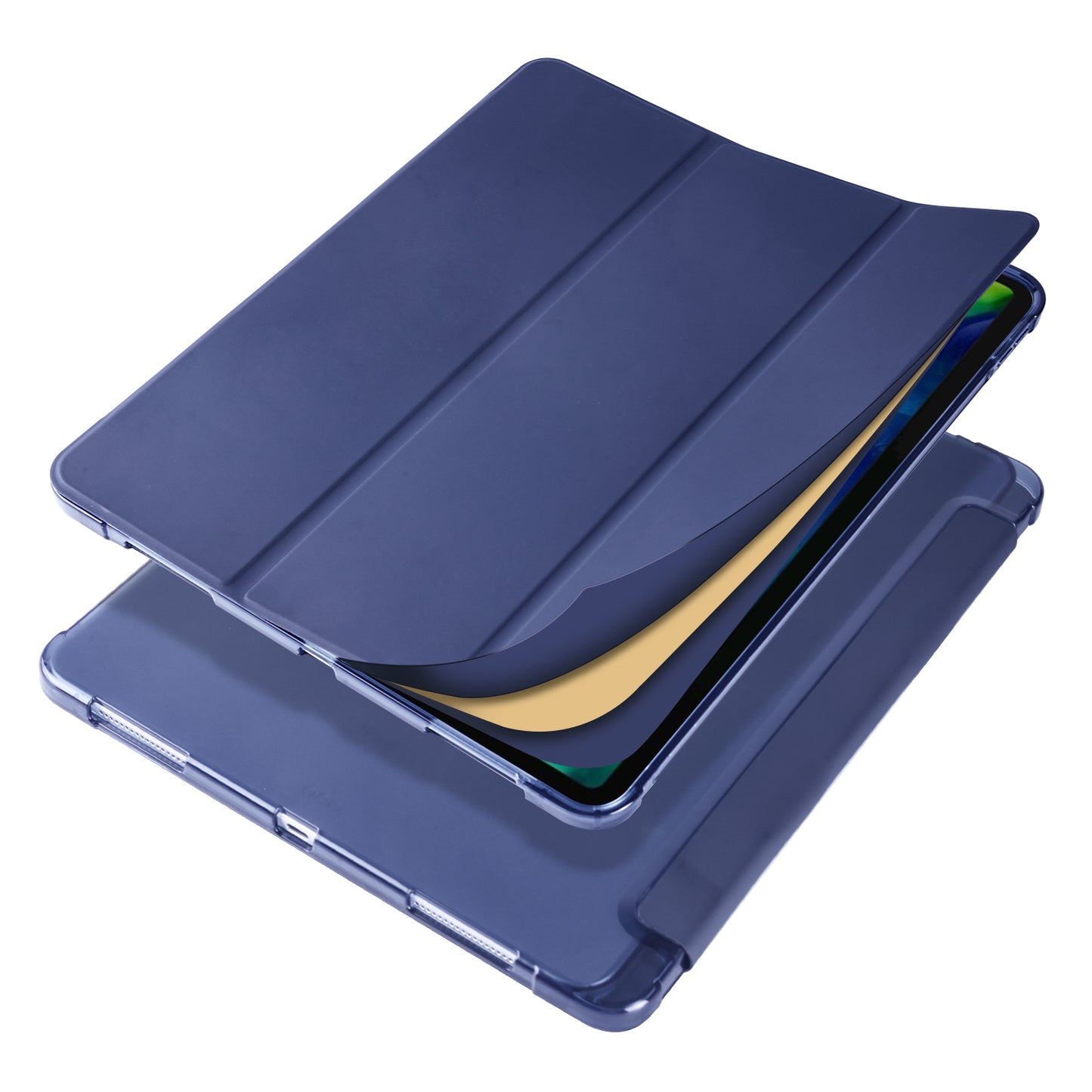 Tri-fold Stand Leather Smart Cover with Pen Slot for iPad Pro 11-inch (2020)/(2018)
