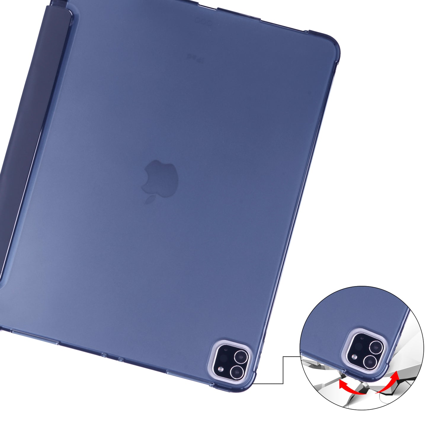 Tri-fold Stand Leather Smart Cover with Pen Slot for iPad Pro 11-inch (2020)/(2018)