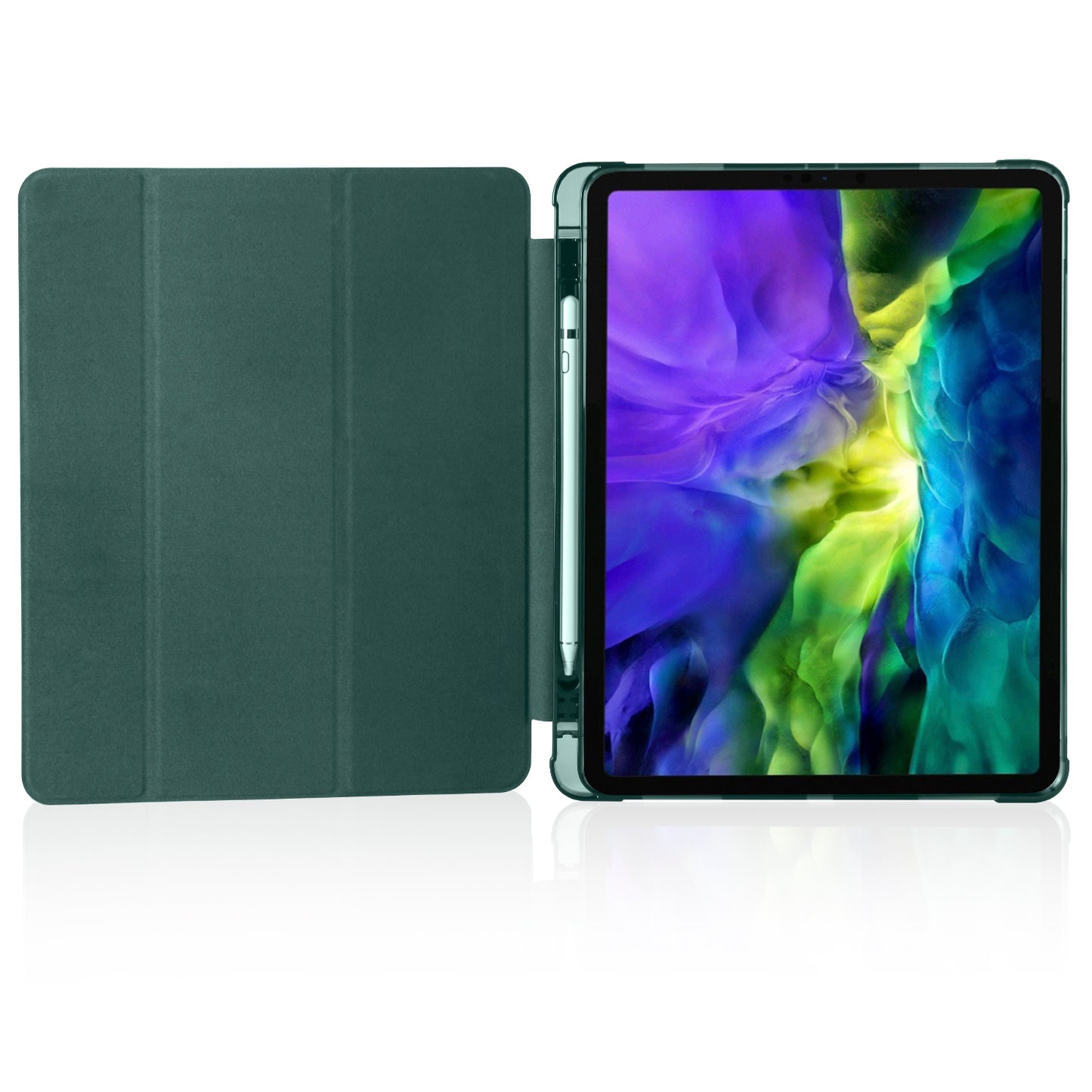 Tri-fold Stand Leather Smart Cover with Pen Slot for iPad Pro 11-inch (2020)/(2018)