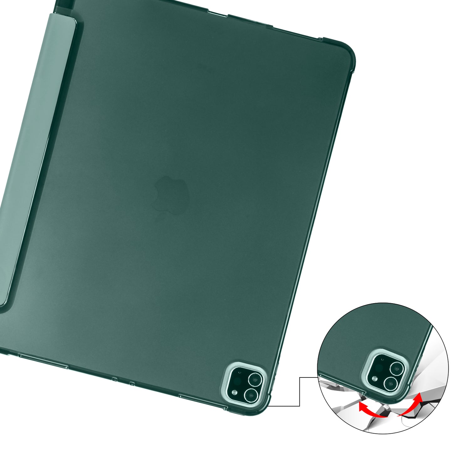 Tri-fold Stand Leather Smart Cover with Pen Slot for iPad Pro 11-inch (2020)/(2018)