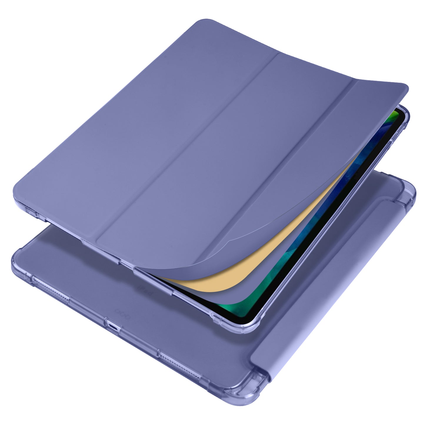 Tri-fold Stand Leather Smart Cover with Pen Slot for iPad Pro 11-inch (2020)/(2018)