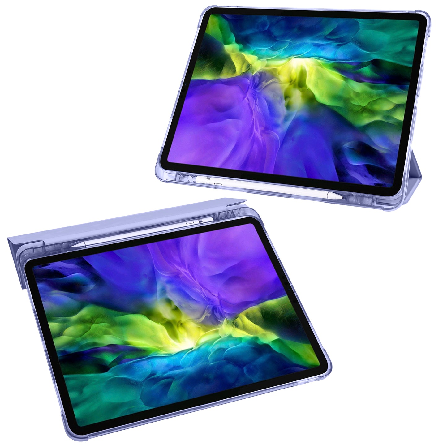 Tri-fold Stand Leather Smart Cover with Pen Slot for iPad Pro 11-inch (2020)/(2018)