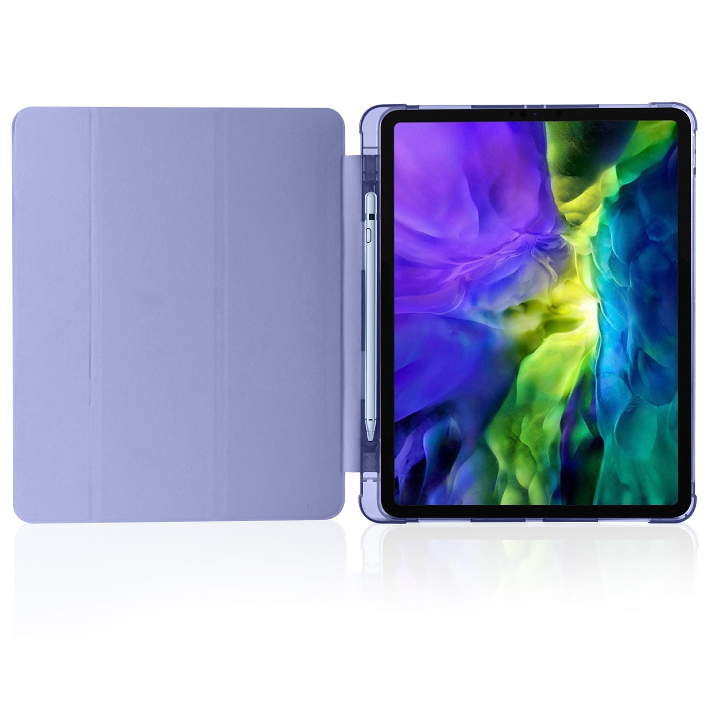 Tri-fold Stand Leather Smart Cover with Pen Slot for iPad Pro 11-inch (2020)/(2018)