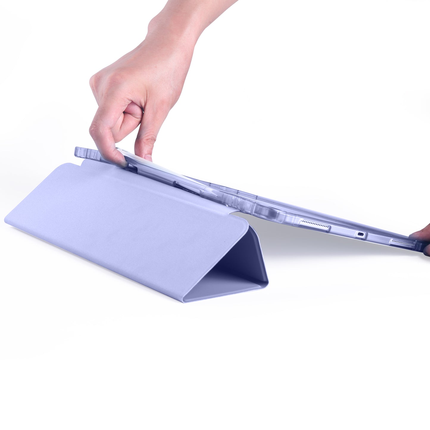 Tri-fold Stand Leather Smart Cover with Pen Slot for iPad Pro 11-inch (2020)/(2018)