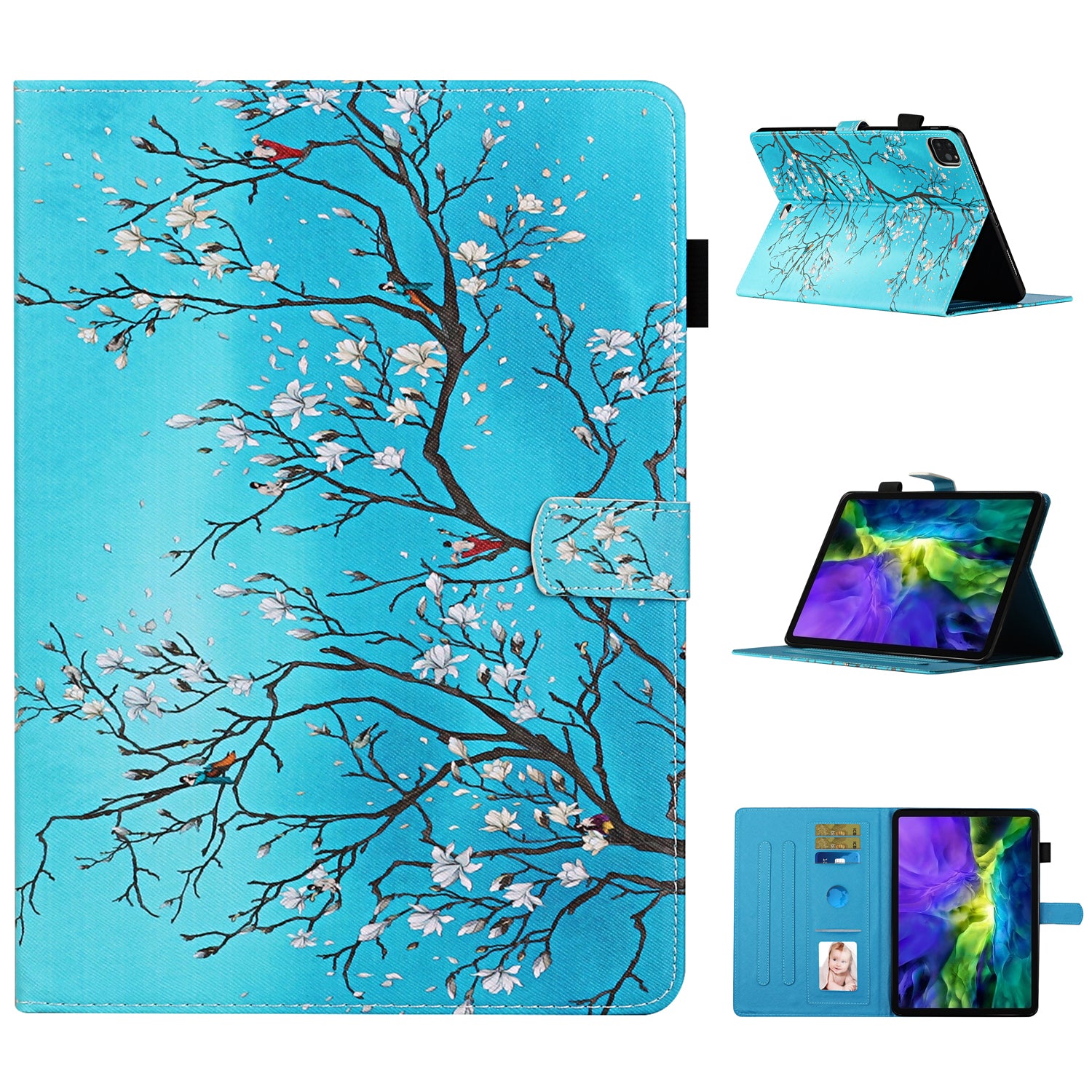 Pattern Printing Leather Card Slots Cover Case for iPad Pro 11-inch (2020)/(2018)