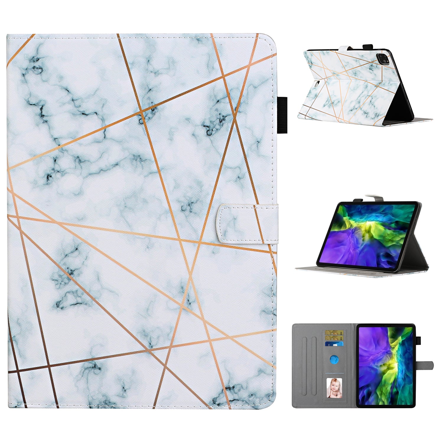 Pattern Printing Leather Card Slots Cover Case for iPad Pro 11-inch (2020)/(2018)