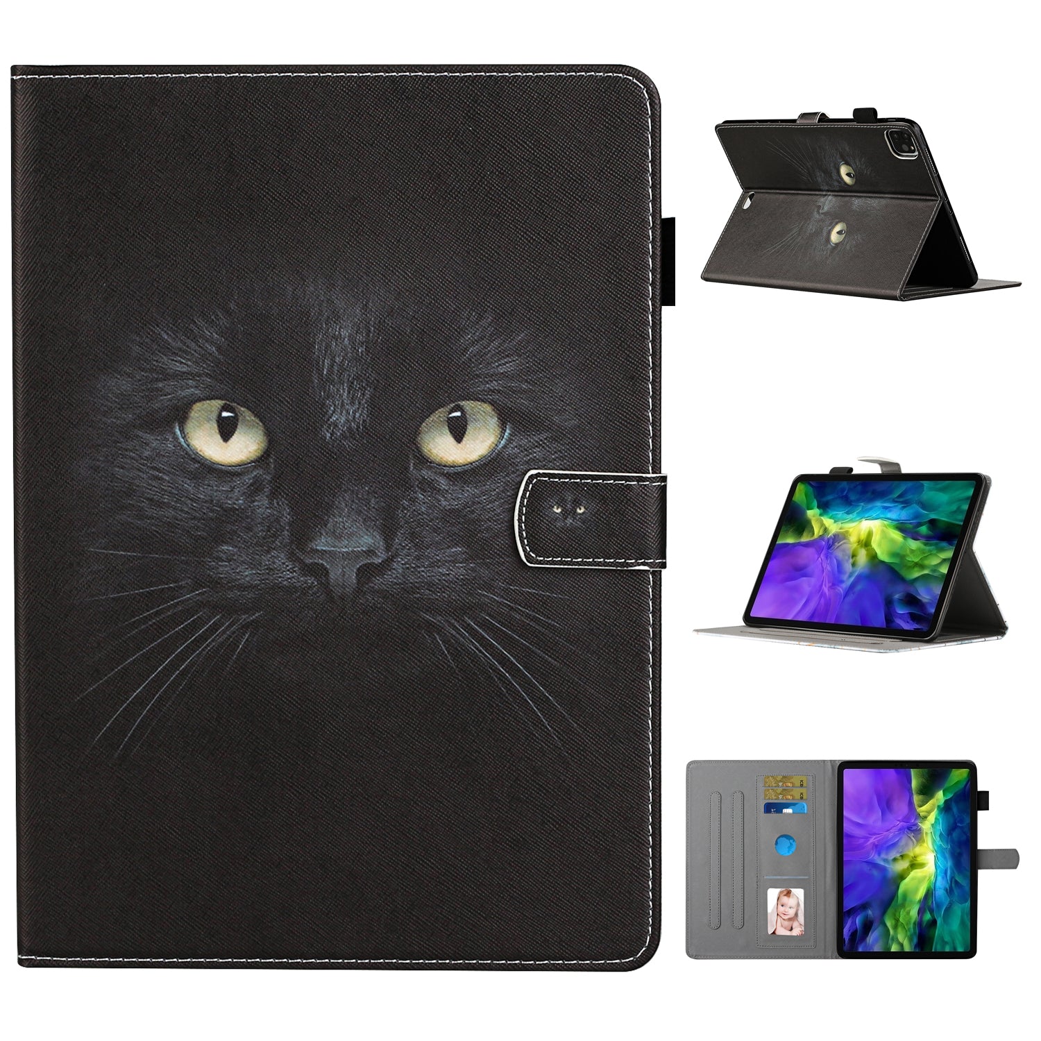 Pattern Printing Leather Card Slots Cover Case for iPad Pro 11-inch (2020)/(2018)