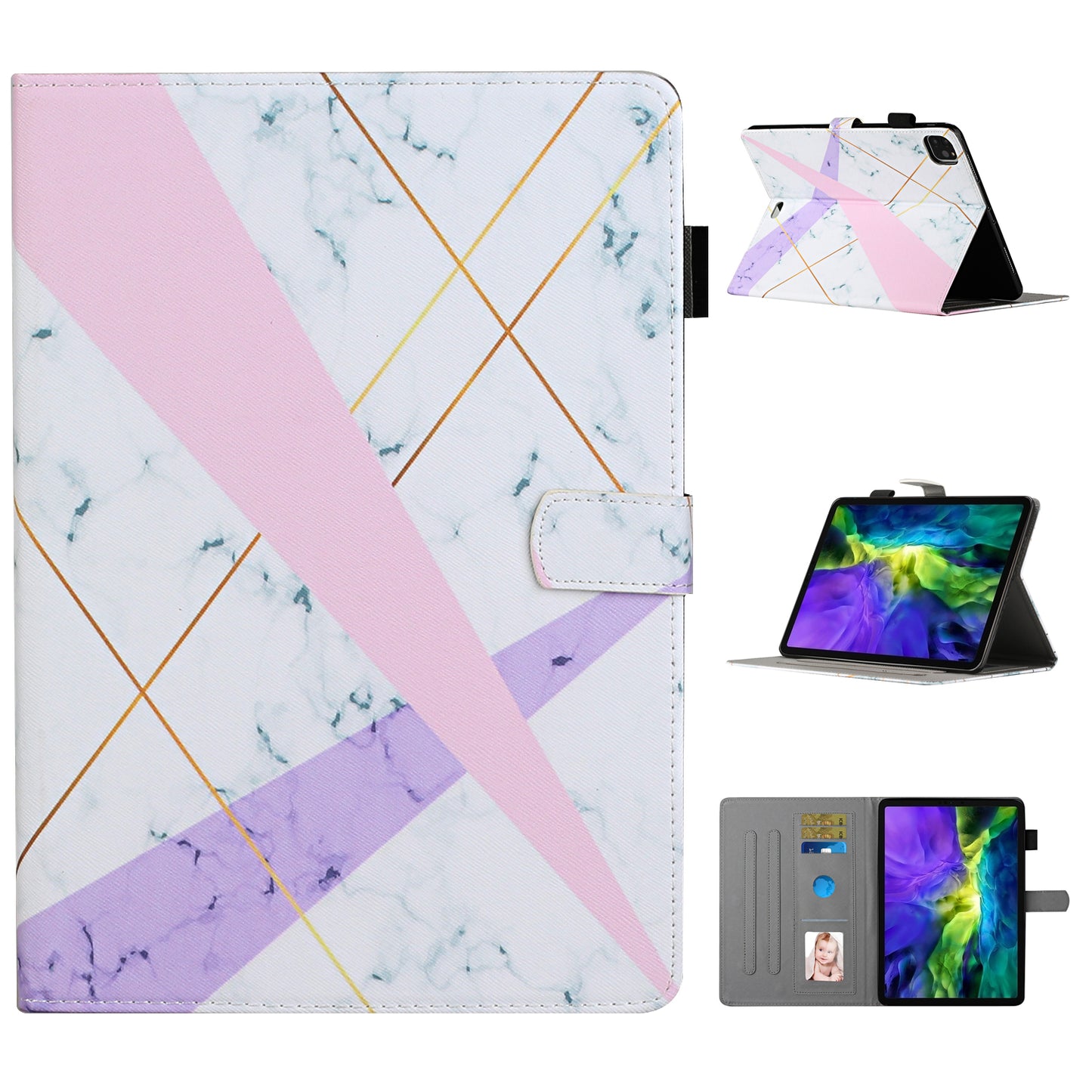 Pattern Printing Leather Card Slots Cover Case for iPad Pro 11-inch (2020)/(2018)