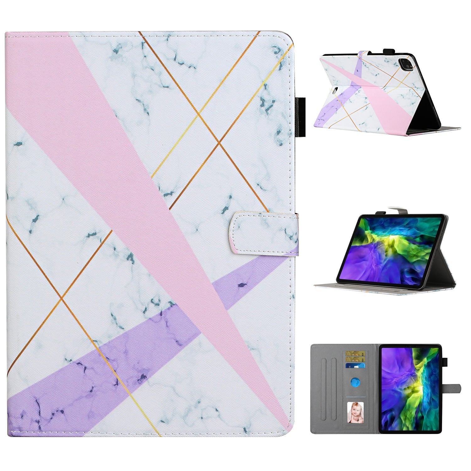 Pattern Printing Leather Card Slots Cover Case for iPad Pro 11-inch (2020)/(2018)