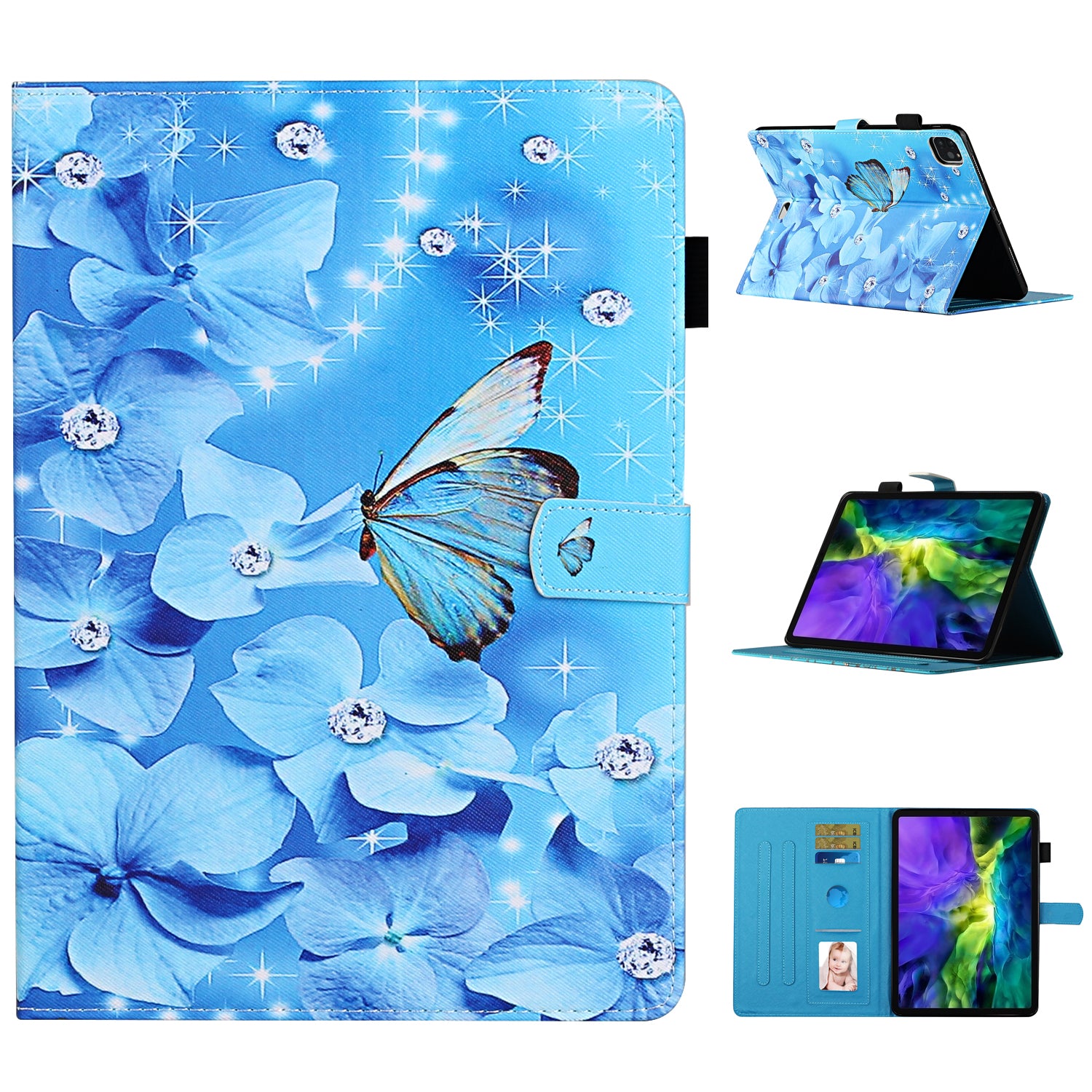 Pattern Printing Leather Card Slots Cover Case for iPad Pro 11-inch (2020)/(2018)