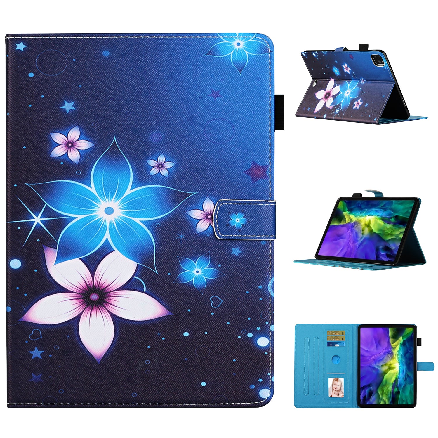Pattern Printing Leather Card Slots Cover Case for iPad Pro 11-inch (2020)/(2018)