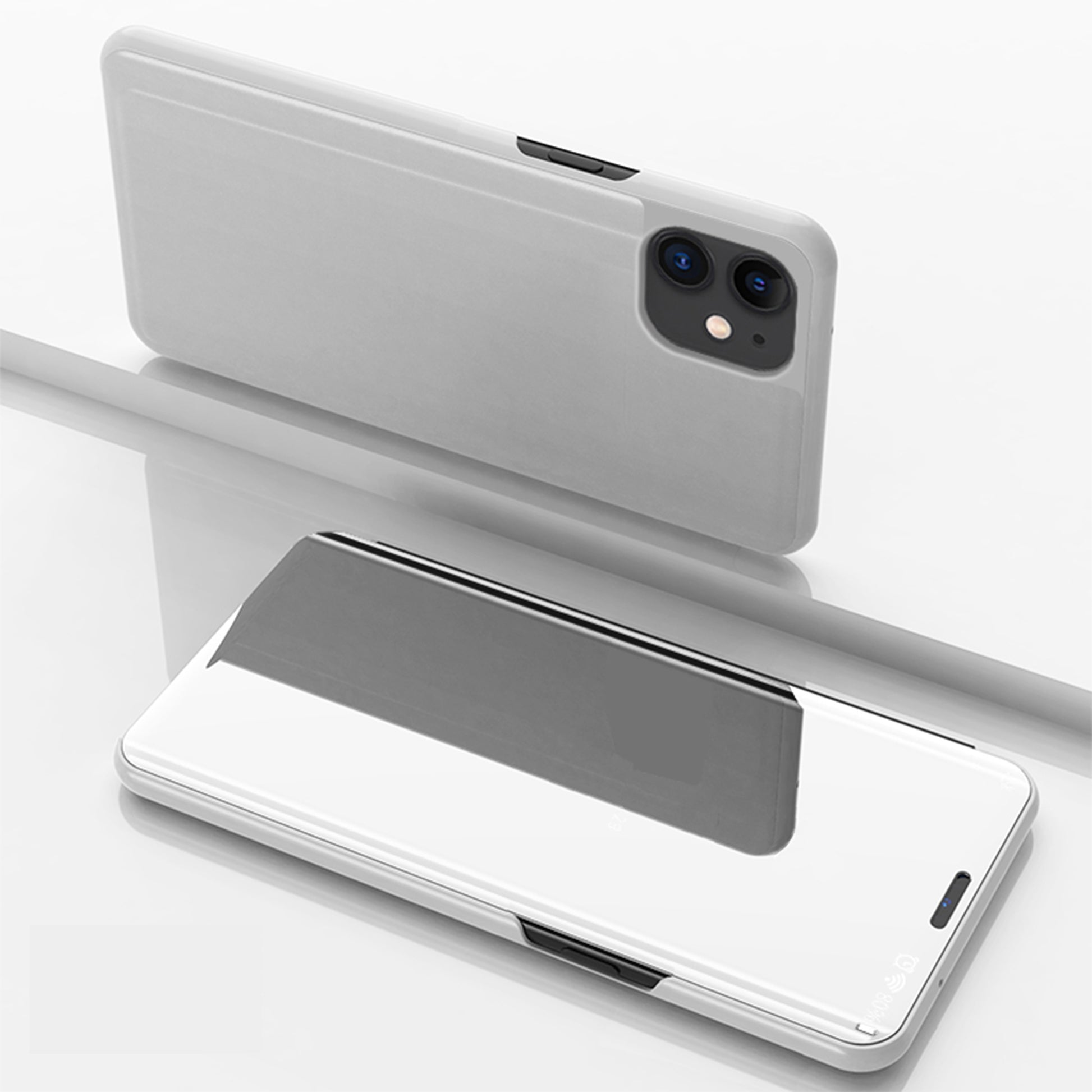 Mirror Surface Cover Leather Flip Shell for iPhone 12 mini