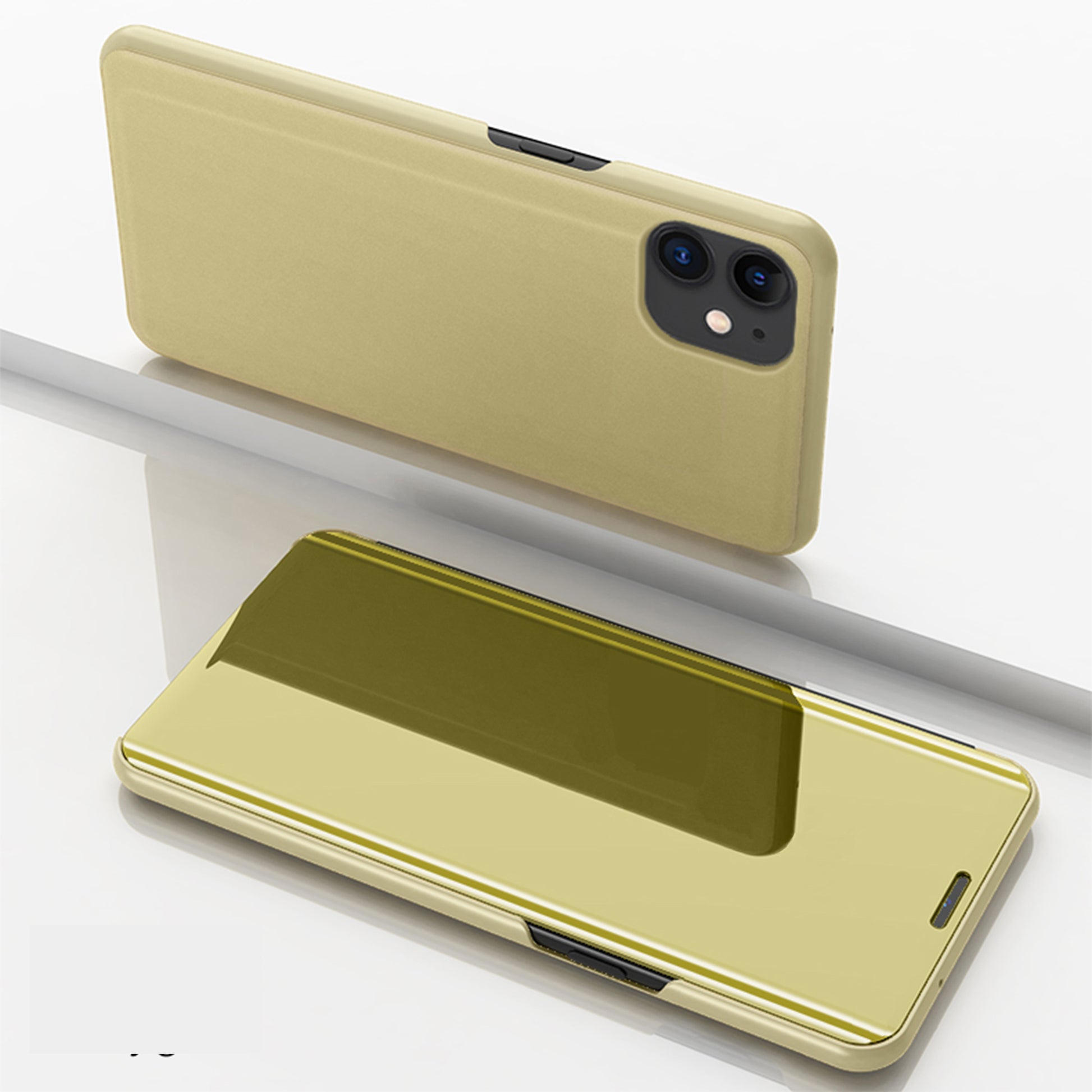 Mirror Surface Cover Leather Flip Shell for iPhone 12 mini