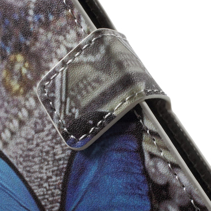 Water Transfer Printing Patterned Leather Wallet Stand Protective Case for iPhone SE/5s/5