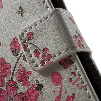 Water Transfer Printing Patterned Leather Wallet Stand Protective Case for iPhone SE/5s/5