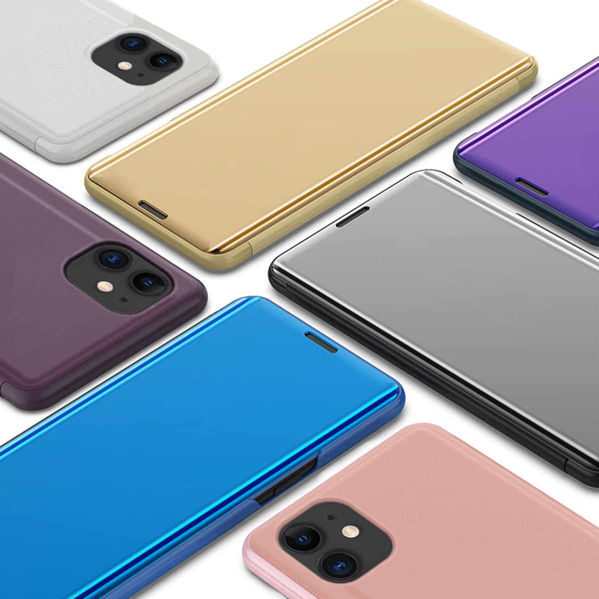 Mirror Surface Cover Leather Case for iPhone 12 Pro/iPhone 12