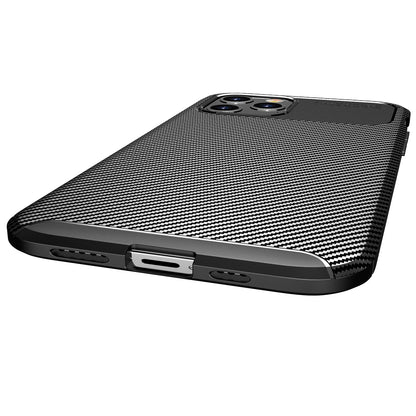 Drop Resistant Carbon Fiber Texture TPU Phone Shell for iPhone 12 Pro Max 6.7 inch