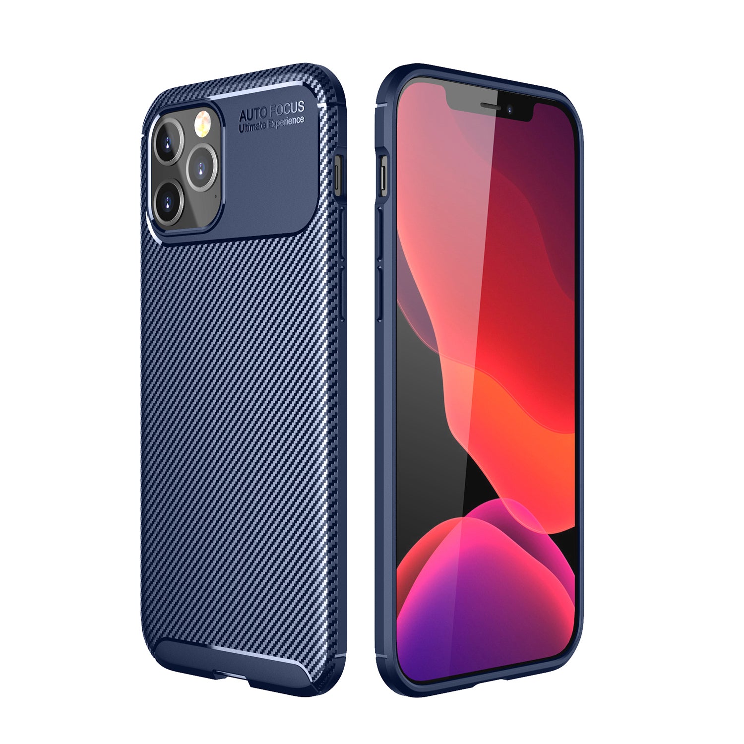 Drop Resistant Carbon Fiber Texture TPU Phone Shell for iPhone 12 Pro Max 6.7 inch