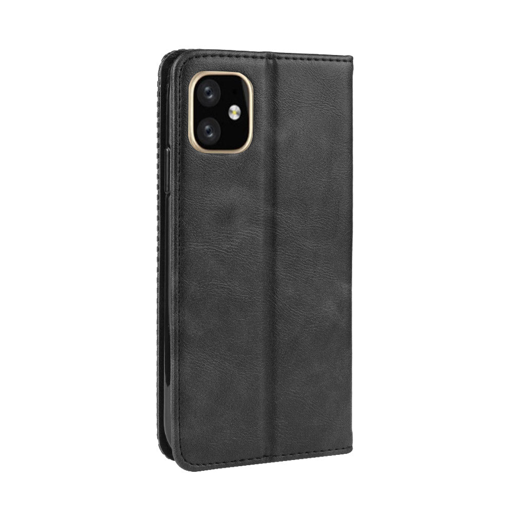 Auto-absorbed Retro PU Leather Stylish Cover for iPhone 12