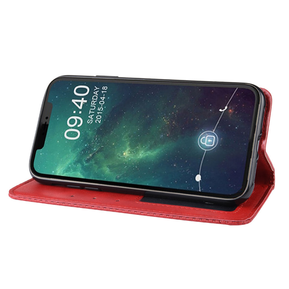 Auto-absorbed Retro PU Leather Stylish Cover for iPhone 12