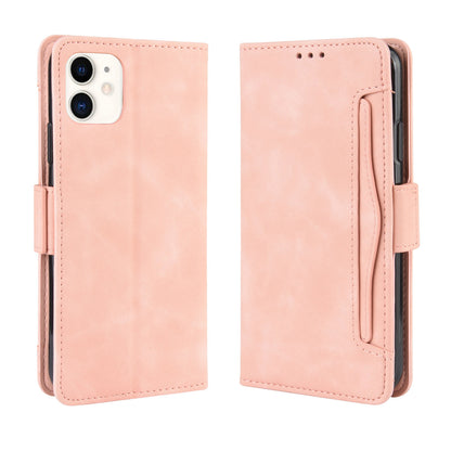 PU Leather with Multiple Card Slots Phone Cover for iPhone 12 with Magnetic Clasp Closure