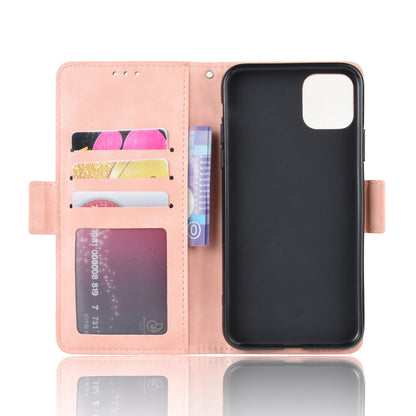 PU Leather with Multiple Card Slots Phone Cover for iPhone 12 with Magnetic Clasp Closure