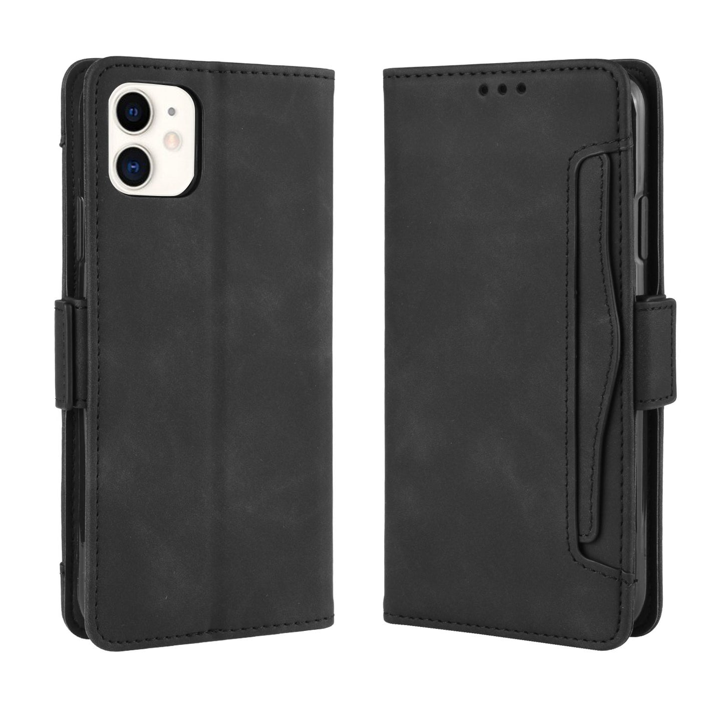 Leather Phone Unique Case with Multiple Card Slots for iPhone 12 Pro Max 6.7 inch