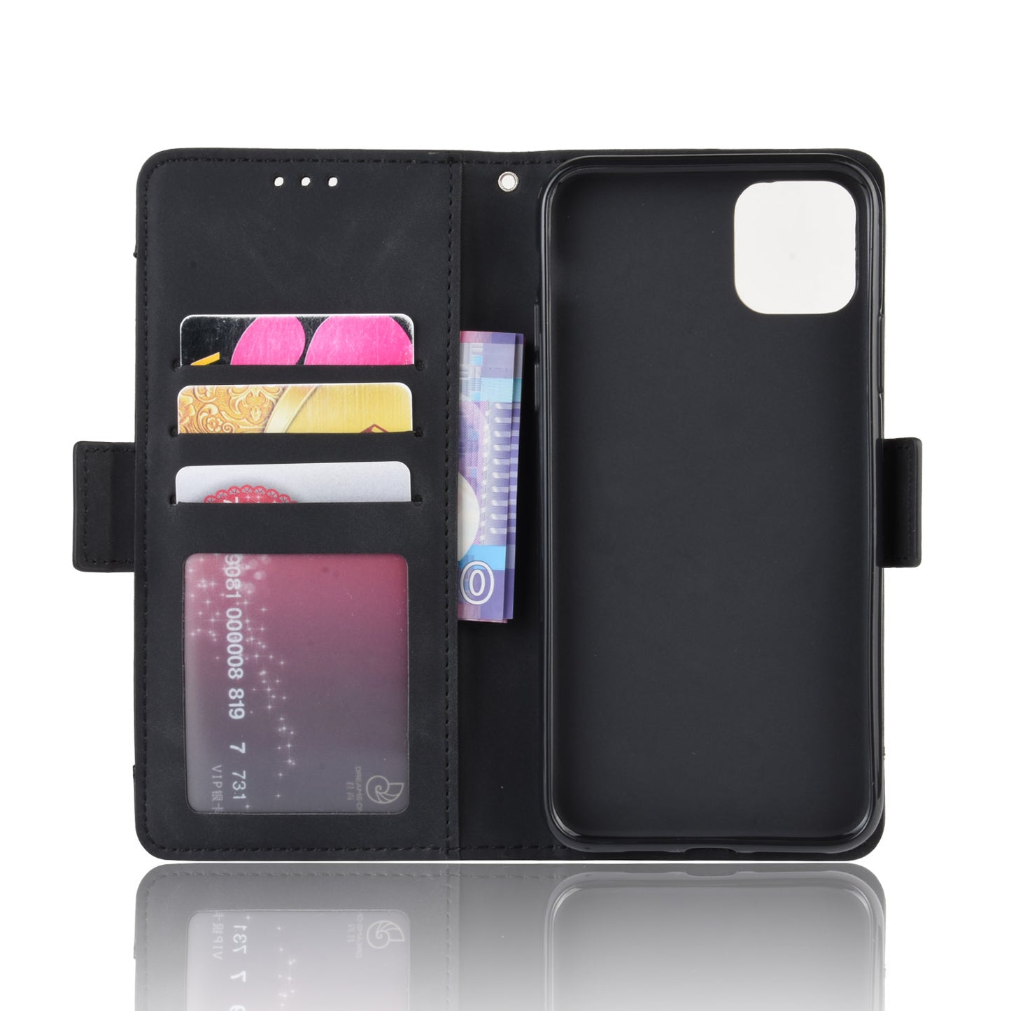 Leather Phone Unique Case with Multiple Card Slots for iPhone 12 Pro Max 6.7 inch